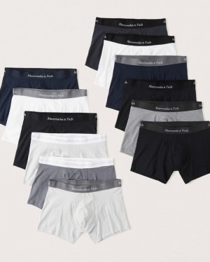 Black Abercrombie And Fitch 12-pack Boxer Men Underwear | 83NCTKDLP