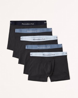 Black Abercrombie And Fitch 5-pack Boxer Men Underwear | 83GHMZRFO