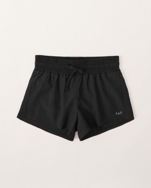 Black Abercrombie And Fitch Active Runnings Girls Shorts | 53PGXIYQR