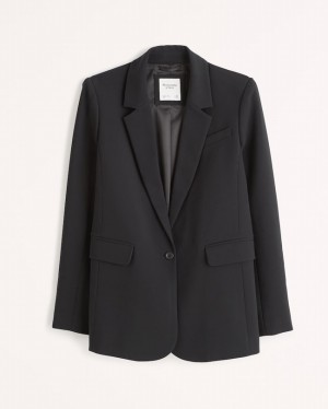 Black Abercrombie And Fitch Classic Suiting Women Jackets | 41JCDOEWT