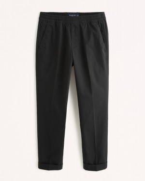 Black Abercrombie And Fitch Cotton-blend Pull-on Men Pants | 79WPOSTGV