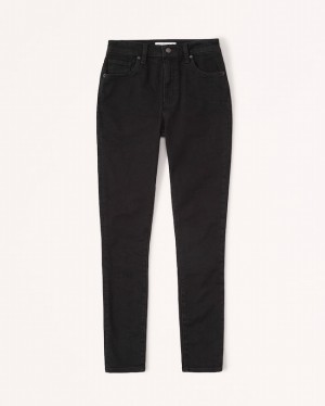 Black Abercrombie And Fitch Curve Love High Rise Super Skinny Ankle Women Jeans | 97YGNXASQ