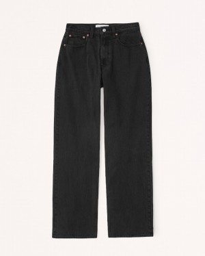 Black Abercrombie And Fitch Curve Love High Rise Loose Women Jeans | 39MDSHBUV