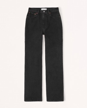 Black Abercrombie And Fitch Curve Love High Rise 90s Relaxed Women Jeans | 86MXDTYUV