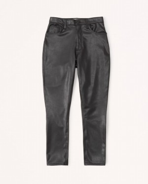 Black Abercrombie And Fitch Curve Love Vegan Leather Skinny Women Pants | 59QFXZBWM