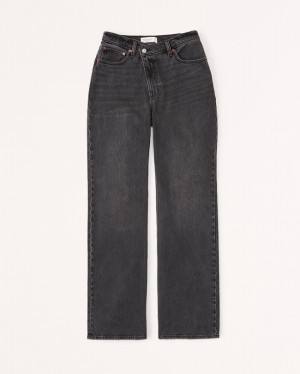 Black Abercrombie And Fitch High Rise 90s Relaxed Women Jeans | 53FAVYQJE