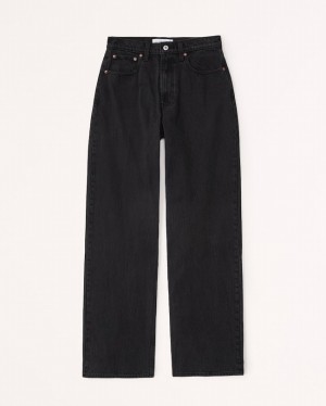 Black Abercrombie And Fitch High Rise Loose Women Jeans | 08JVWENBR