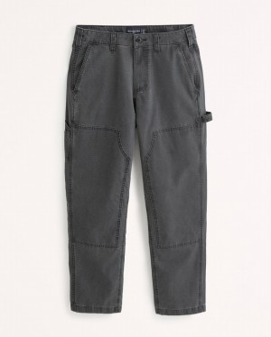 Black Abercrombie And Fitch Loose Ripstop Workwear Men Pants | 93ECNPSJR