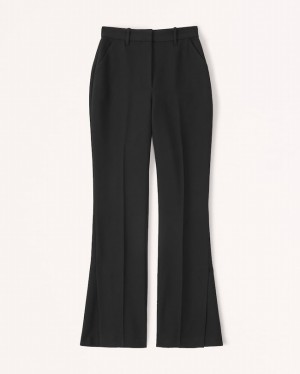 Black Abercrombie And Fitch Tailored Flare Women Pants | 49CUDMQPS