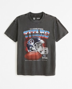 Black Abercrombie And Fitch Tennessee Titans Graphic Men T-shirts | 01GAROBHX