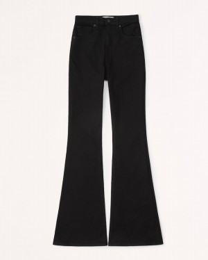 Black Abercrombie And Fitch Ultra High Rise Stretch Flare Women Jeans | 80BPKAGQF