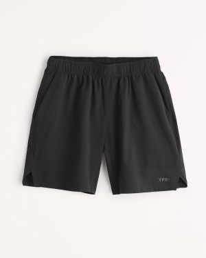 Black Abercrombie And Fitch Ypb Motiontek 7 Inch Unlined Cardio Men Shorts | 47HOXSWGV