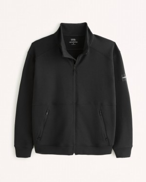 Black Abercrombie And Fitch Ypb Neoknit Max Full-zip Men Shirts | 39ABLHNXE