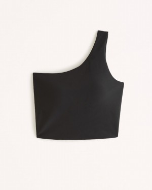 Black Abercrombie And Fitch Ypb Sculptlux One-shoulder Slim Women Tanks | 83FMJHLGO
