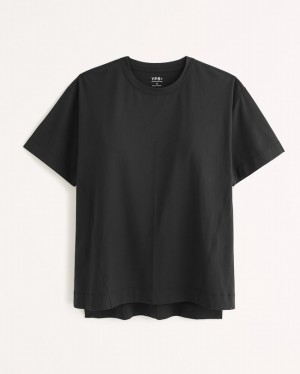 Black Abercrombie And Fitch Ypb-friendly Active Cotton-blend Easy Women T-shirts | 26PATYBFM