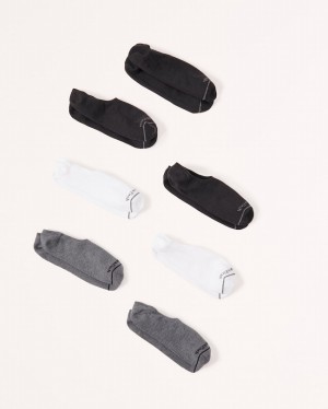 Black / Multicolor Abercrombie And Fitch 7-pack No-show Men Socks | 12ZUDWNCP