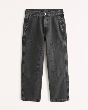 Black / Wash Abercrombie And Fitch Baggy Workwear Men Jeans | 92CADEBLT