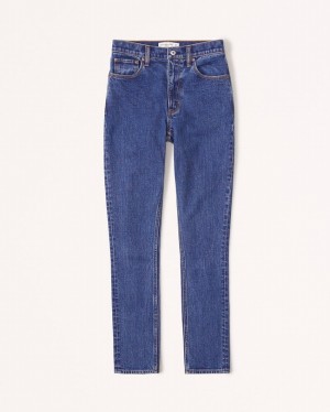 Blue Abercrombie And Fitch Curve Love High Rise Skinny Women Jeans | 28ZVFHSDI