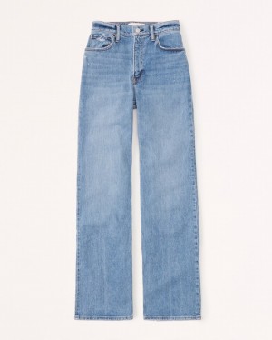 Blue Abercrombie And Fitch High Rise 90s Relaxed Women Jeans | 61WUEPJMD