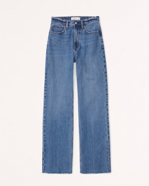 Blue Abercrombie And Fitch High Rise 90s Relaxed Women Jeans | 74JMRUFEZ