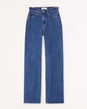 Blue Abercrombie And Fitch High Rise 90s Relaxed Women Jeans | 38NEPSQTO