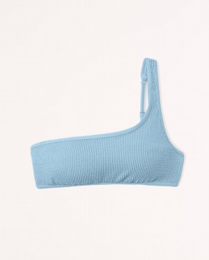 Blue Abercrombie And Fitch One-shoulder Bralette Women Swimwear | 52YROUAQG