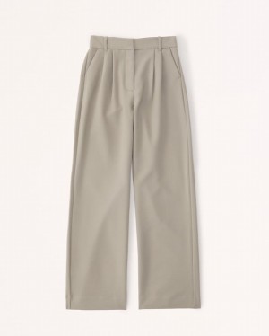 Brown Abercrombie And Fitch Sloane Tailored Women Pants | 82WGDARPO