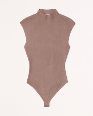 Brown Abercrombie And Fitch Sweater Shell Women Bodysuit | 68MVYPWDS