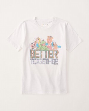 Cream Abercrombie And Fitch Pride Muppets Graphic Boys T-shirts | 45YPTVRZL