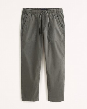 Dark Olive / Green Abercrombie And Fitch Utility Pull-on Men Pants | 51EVKHIGM