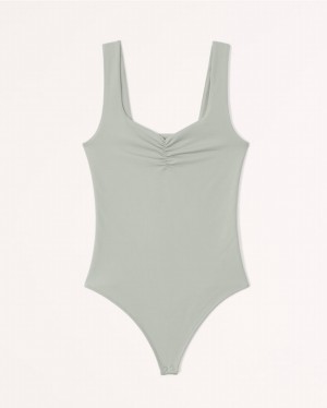 Green Abercrombie And Fitch Seamless Fabric Sweetheart Women Bodysuit | 02ZPVWSUO