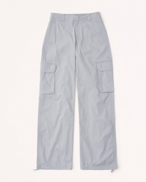 Grey Abercrombie And Fitch Baggy Technical Utility Women Pants | 19MFWCRSY