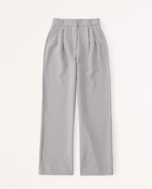 Grey Abercrombie And Fitch Curve Love Sloane Tailored Women Pants | 85IBDUTYZ
