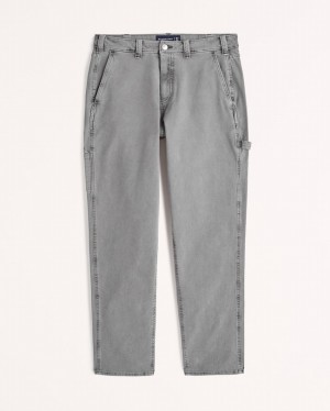 Grey Abercrombie And Fitch Loose Workwear Men Pants | 63WIFJURQ