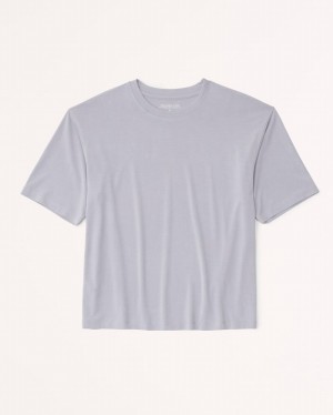Grey Abercrombie And Fitch Sandwash Easy Women T-shirts | 84CPLBHGD