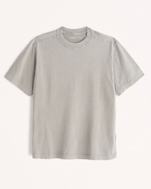 Grey Abercrombie And Fitch Vintage-inspired Men T-shirts | 68YHDKZMI