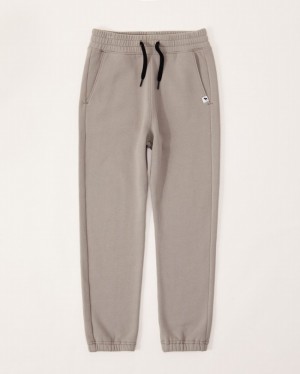 Grey / Brown Abercrombie And Fitch Essential Icons Boys Jogger | 86MOCUZFR