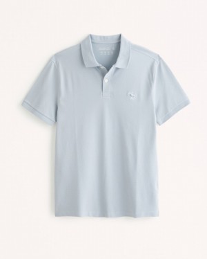 Light Blue Abercrombie And Fitch Elevated Icon Don't Sweat It Men Polo Shirts | 61QSHMNYL