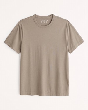 Light Brown Abercrombie And Fitch Cotton-modal Men T-shirts | 72ETIJOVN