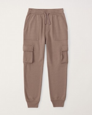Light Brown Abercrombie And Fitch Fleece Utilitys Boys Jogger | 50ZYDESUV