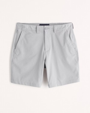 Light Grey Abercrombie And Fitch 8 Inch Performance Golf Men Shorts | 82XLEGJWA