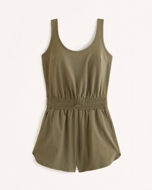Olive Abercrombie And Fitch Traveler Romper Women Dresses | 26ZYJRVGT