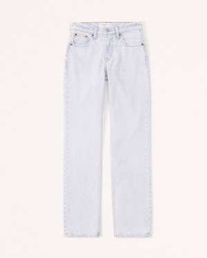 White Abercrombie And Fitch Mid Rise 90s Straight Women Jeans | 70WJDBORF