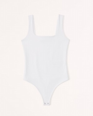 White Abercrombie And Fitch Seamless Fabric Women Bodysuit | 89TLYGXOV