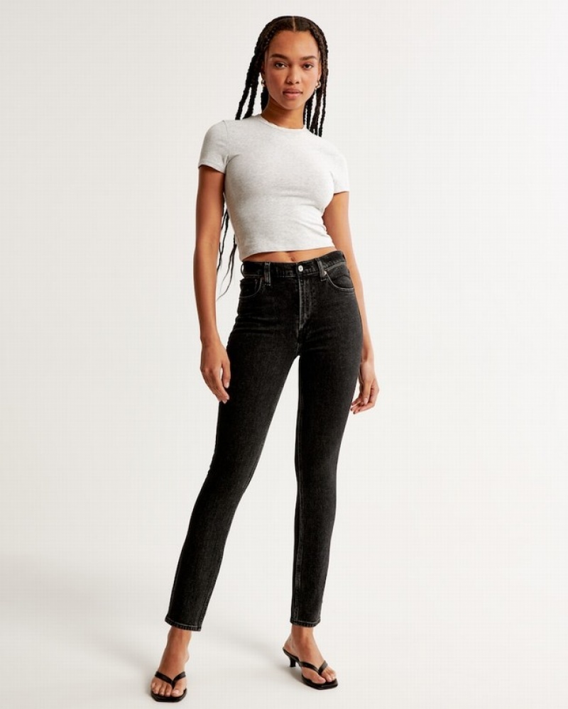 Black Abercrombie And Fitch High Rise Skinny Women Jeans | 20OLSUHPQ