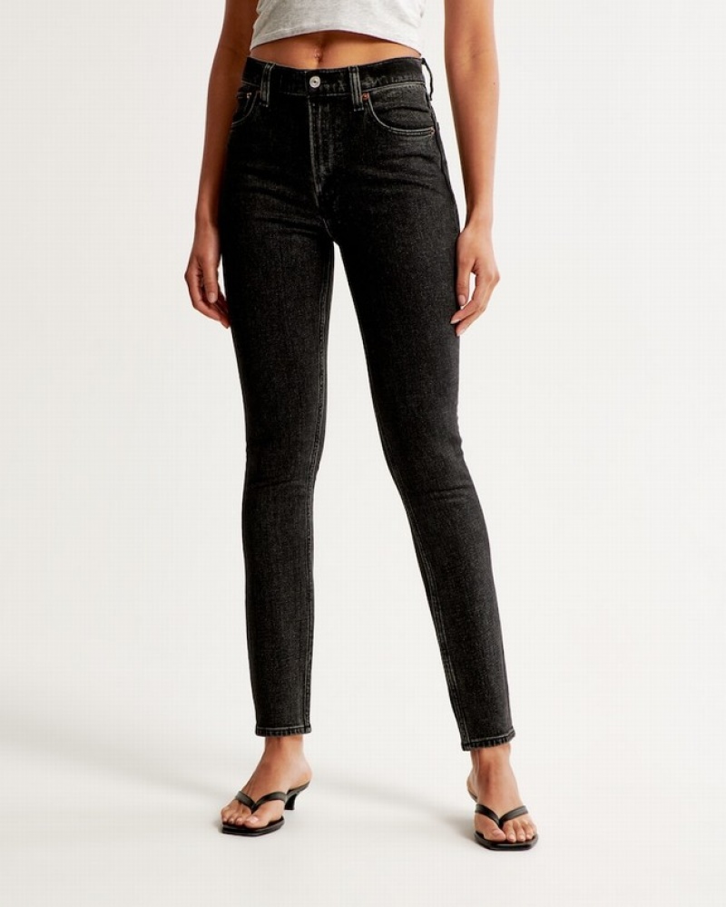 Black Abercrombie And Fitch High Rise Skinny Women Jeans | 20OLSUHPQ