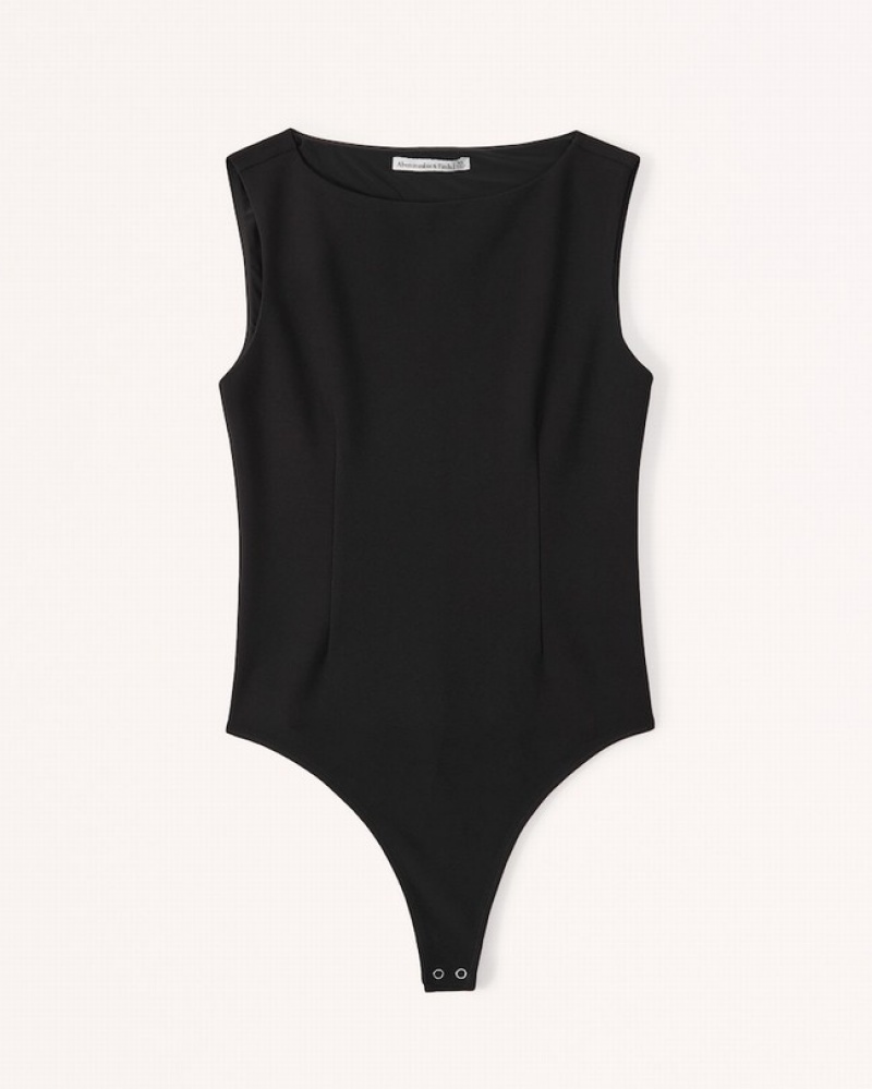 Black Abercrombie And Fitch High-neck Women Bodysuit | 60ZGHTPVK