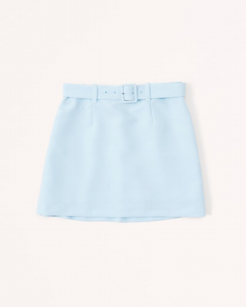 Blue Abercrombie And Fitch Belted Mini Women Sets | 61JVRZIPF