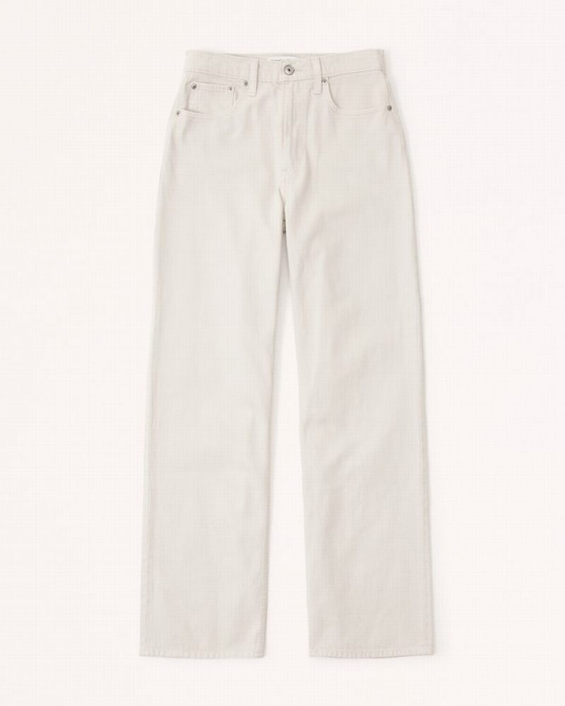 Grey Abercrombie And Fitch High Rise Loose Women Jeans | 84ZUAEOTX