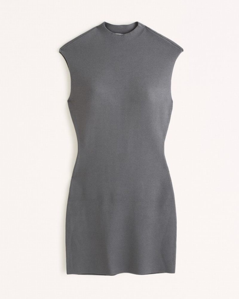 Grey Abercrombie And Fitch Shell Mini Women Dresses | 36FIJCZSR